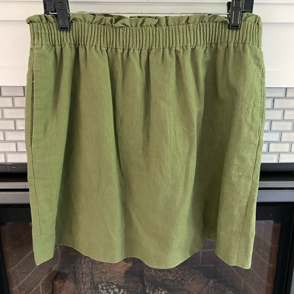 Jcrew Factory Sidewalk Skirt in Olive Green